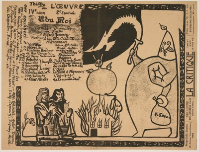 Programa para Ubu Roi, 1896 de Alfred Jarry